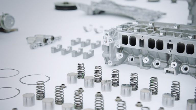 An image of car parts from a stripped engine following the Castrol GTX ULTRACLEAN 100,000 mile test